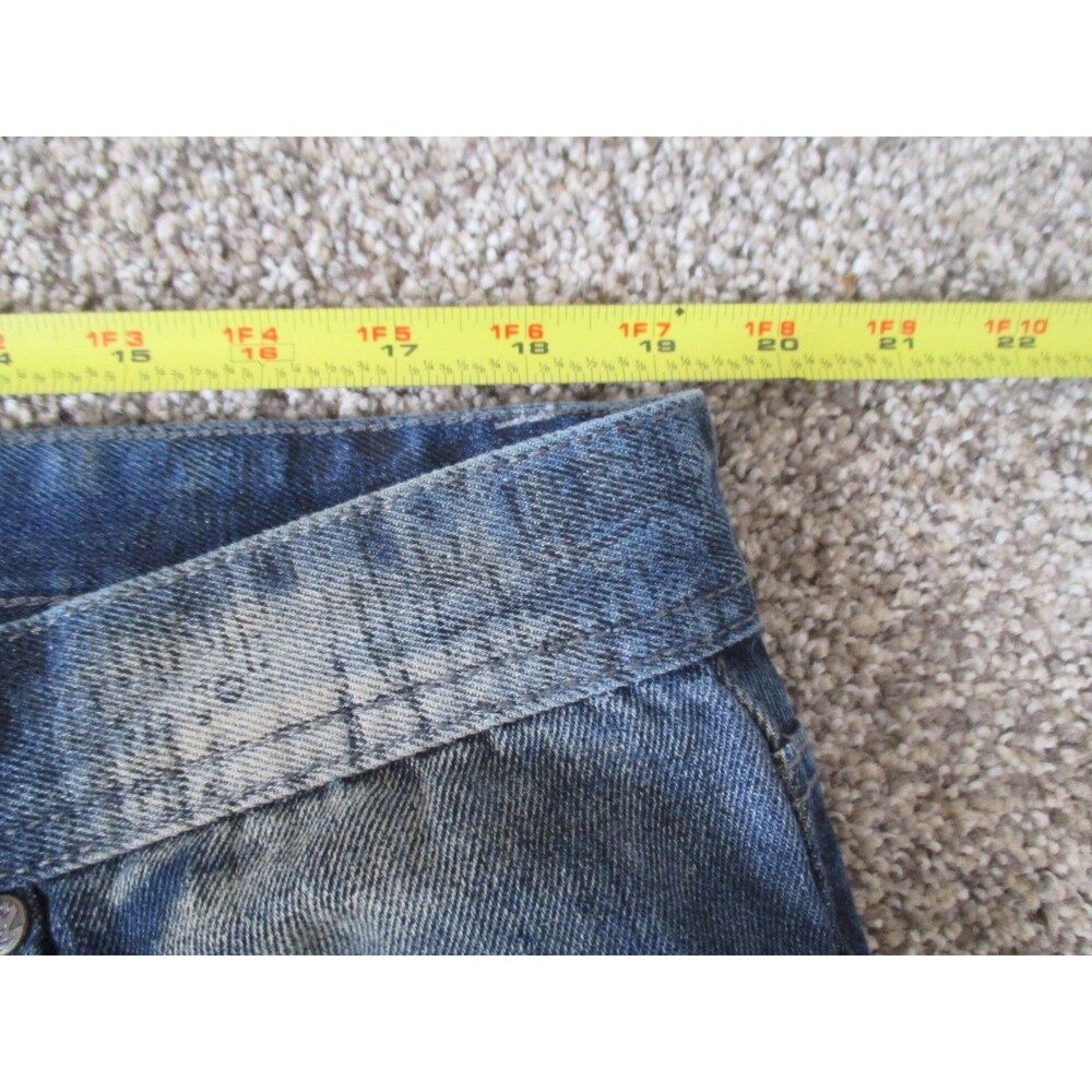 imperious Delf Jeans Mens Vintage 40x31 Baggy Wide Leg Y2k City Map - Picture 2 of 7